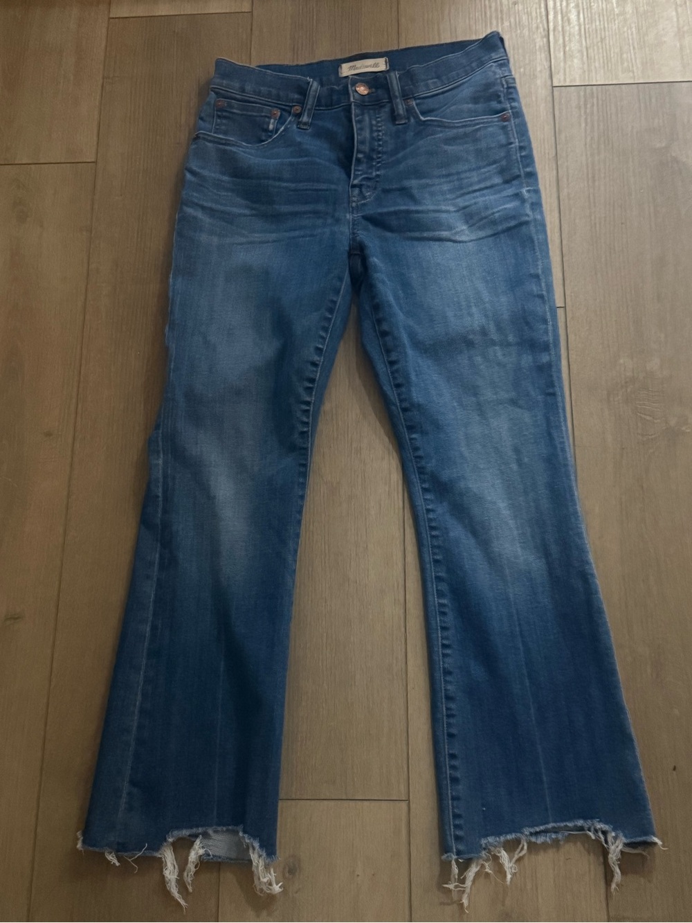 Madewell Cali Demi-Boot Jeans | Medium Wash | Raw Hem | Size 26